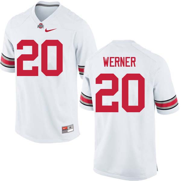 Ohio State Buckeyes #20 Pete Werner Men Player Jersey White